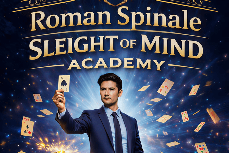 Poster for the Roman Spinale Sleight of Mind Academy magic workshop